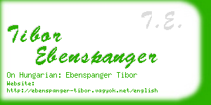 tibor ebenspanger business card